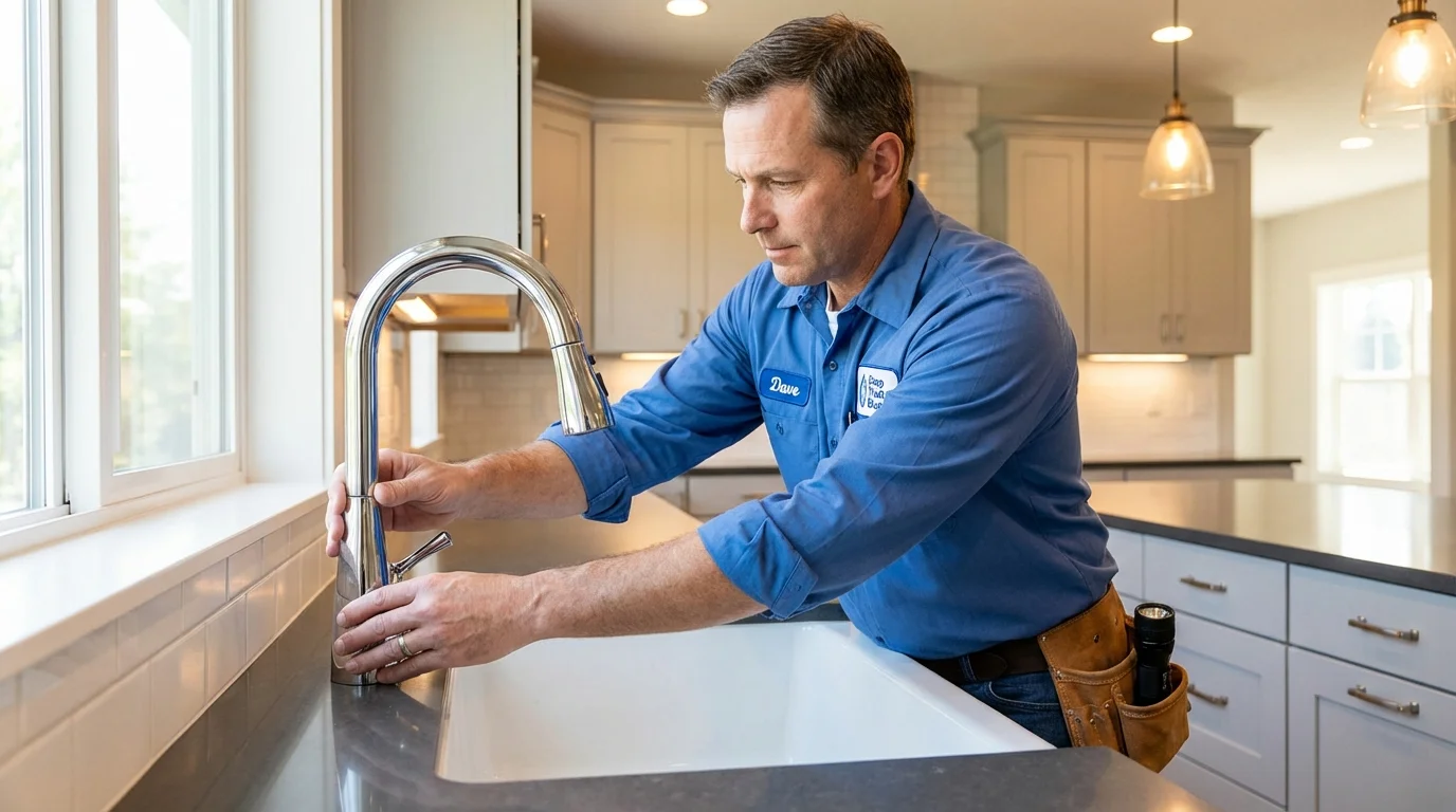 Kitchen faucet installation by Johns Plumbing LLC in Dilley